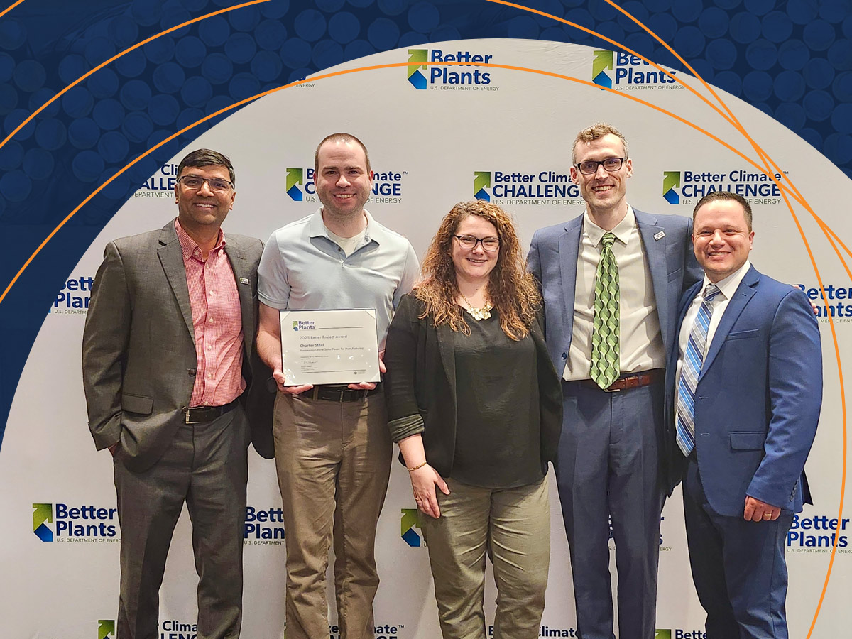 Charter Steel receiving the 2025 Better Project Award from the U S Department of Energys (DOE) Better Buildings initiative