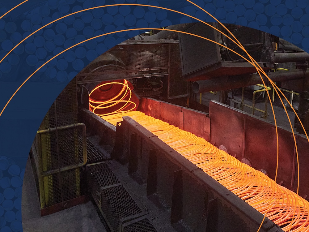 hot steel rings freshly manufactured