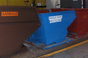 Garbage and recycling bins